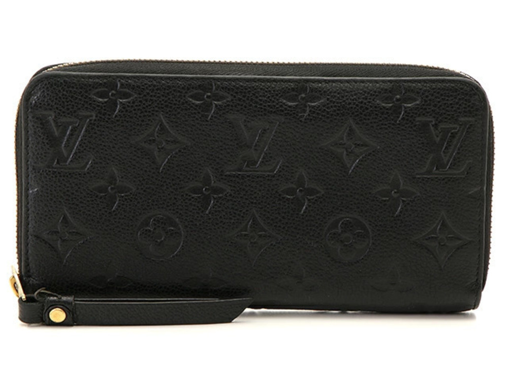 LOUIS VUITTON Wallet Zippy Monogram Empreinte Noir Black